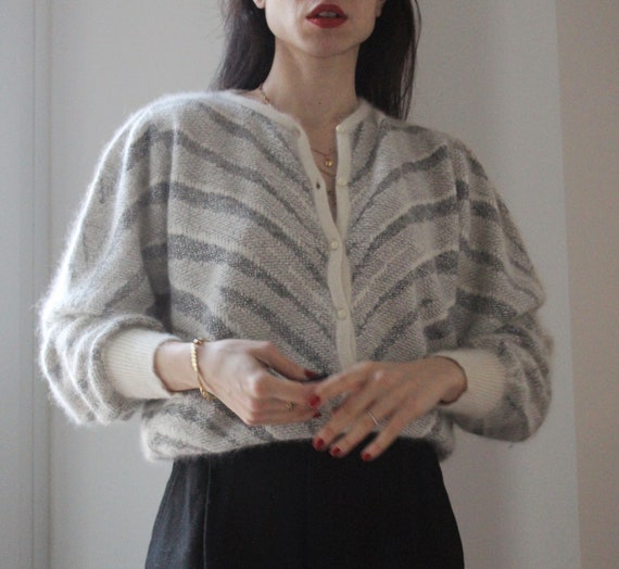 Vintage wool and mohair cardigan