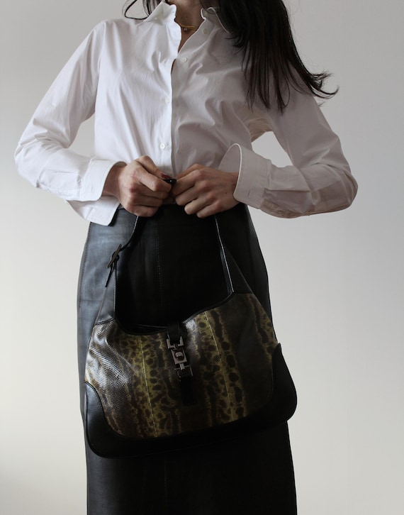 Vintage Gucci by Tom Ford Jackie Snake Shoulder Bag - Etsy