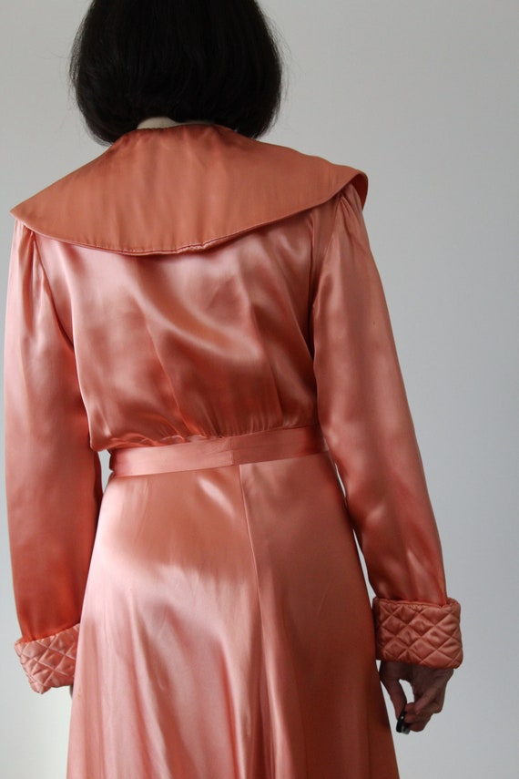 Vestaglia vintage anni '30 - '40 in raso rosa pes… - image 4