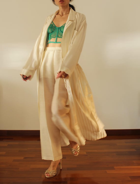 dressing gown cream Bess Borg Dressing Gown Cream
