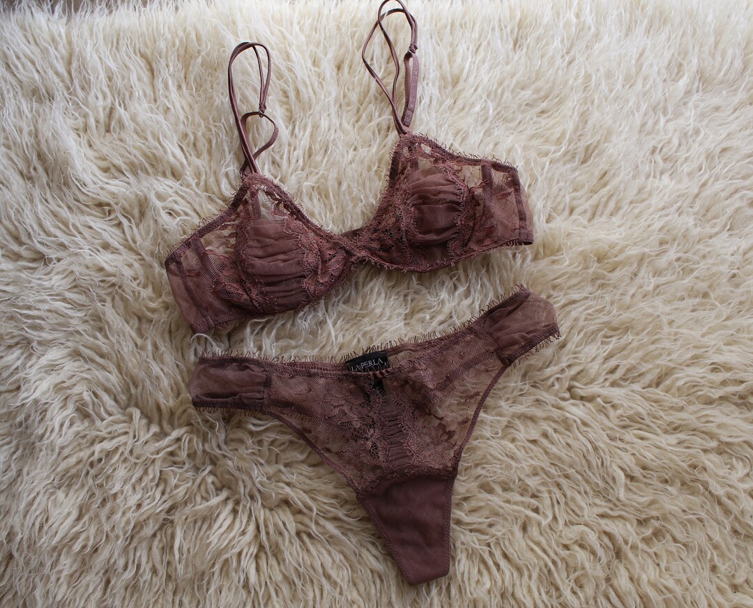 Vintage but New Never Used La Perla Light Brown Lace Etsy