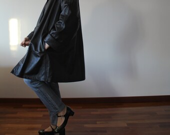 Trapeze vintage in pelle reversibile