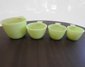 Jadite Jeanette Measuring Cups, Set of 4, Mid 1900 s