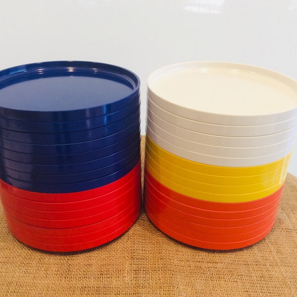 Heller (Buy One or More) 7 1/2” Salad Plates Designed by Massimo Vignelli, Various Colors