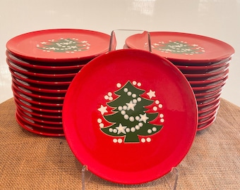 Waechtersbach Ceramics, Christmas Tree 7 3/4" Salad/Dessert Plates, Buy 1 or More, 36 Available