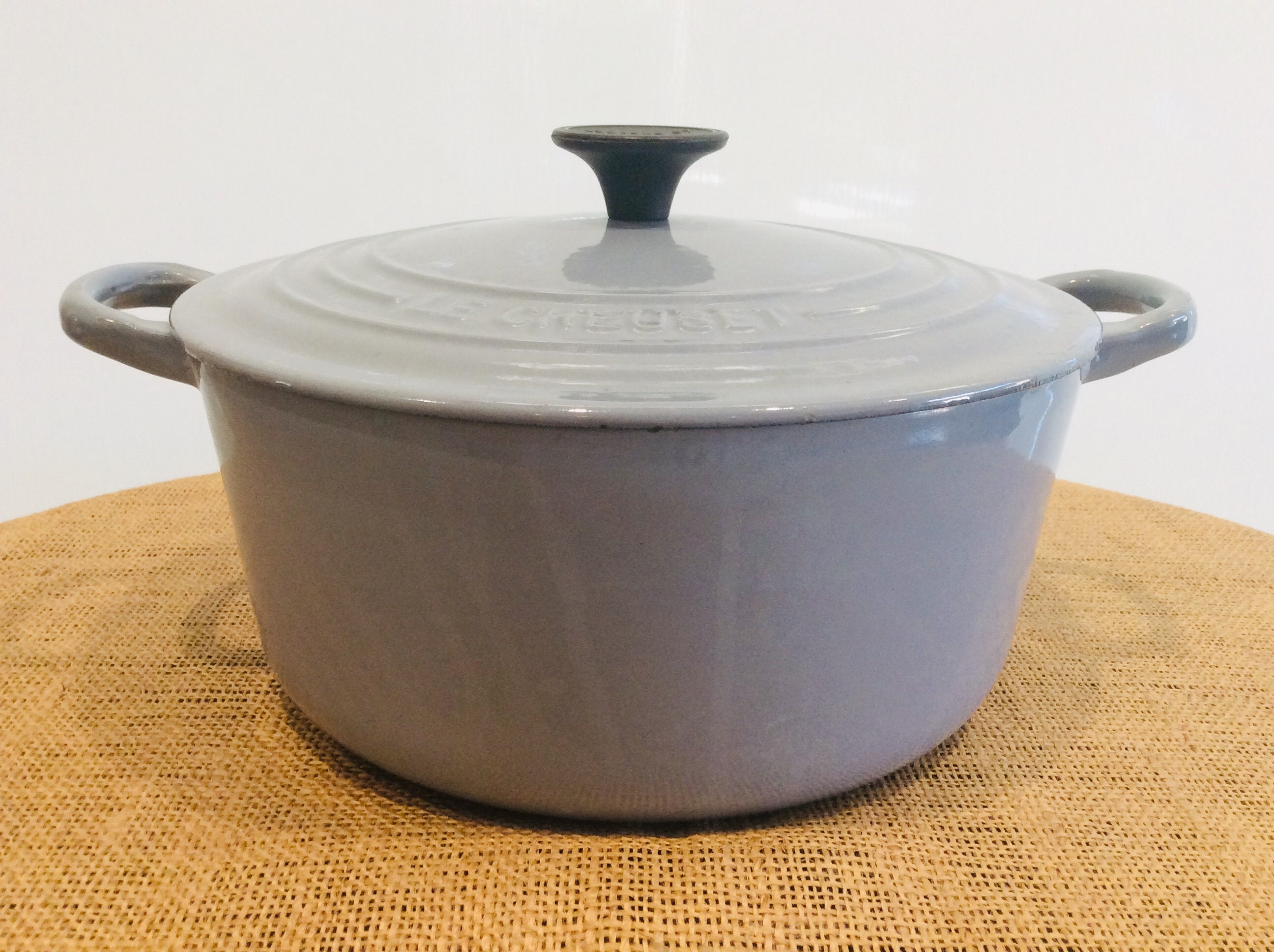 Le Creuset 1/2 (D) Cast Iron, Enameled Dutch Oven in Light Blue