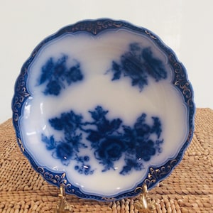 フローブルー Wood & Son Flow blue アンティーク プレート ビンテージ プレート FORD & SONS 社 FLOW BLUE フローブルー