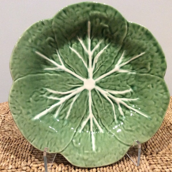 Buy 1 or More, Bordallo Pinheiro Green Cabbage Leaf 9 1/4" Luncheon Plates, Portugal