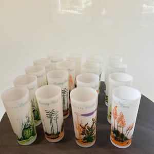 50s Frosted Glasses - Etsy