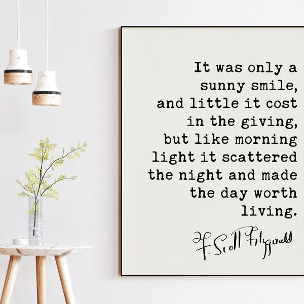 Fitzgerald Quote Etsy