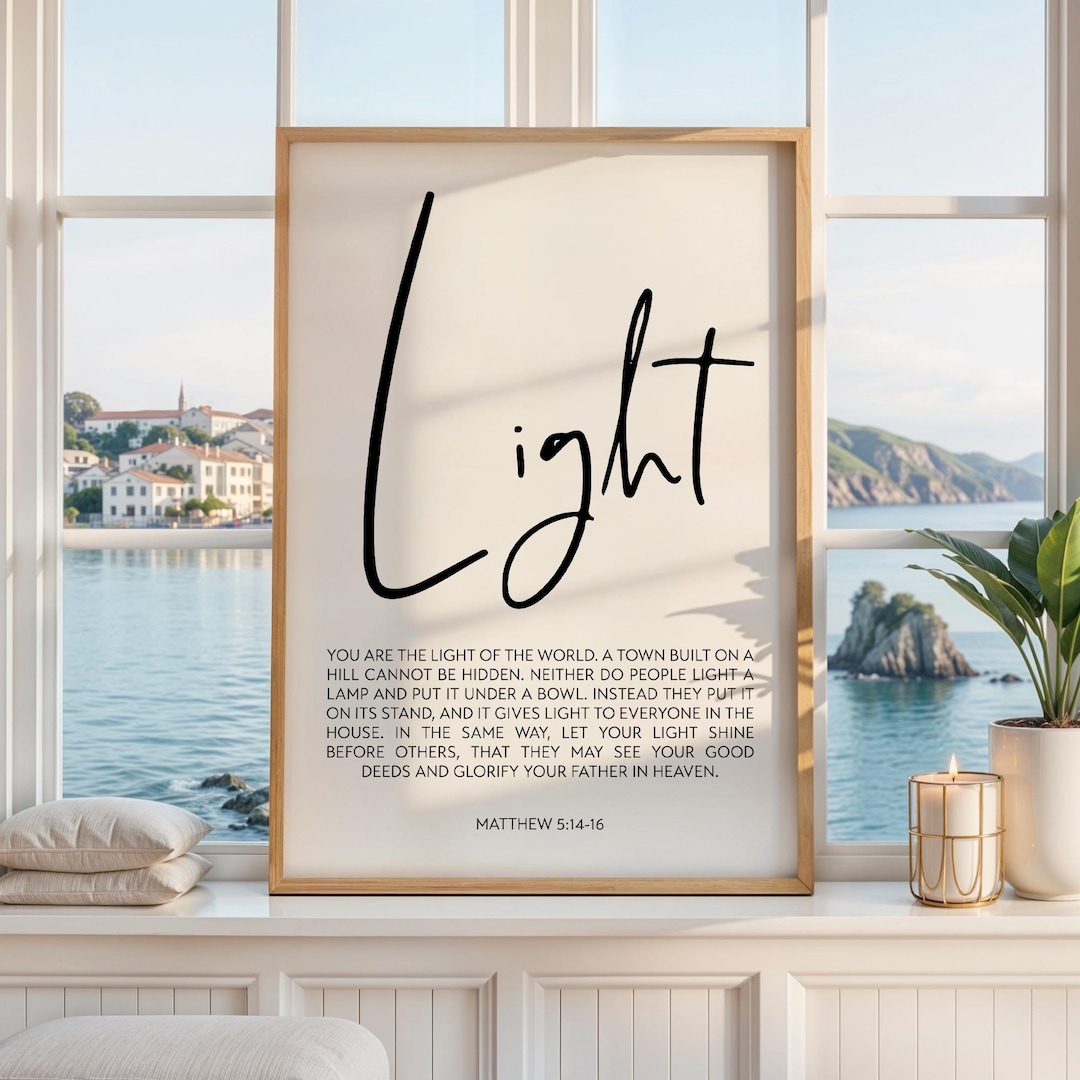 Matthew 5:14 You Are the Light of the World. Downloadable Printable Art ...