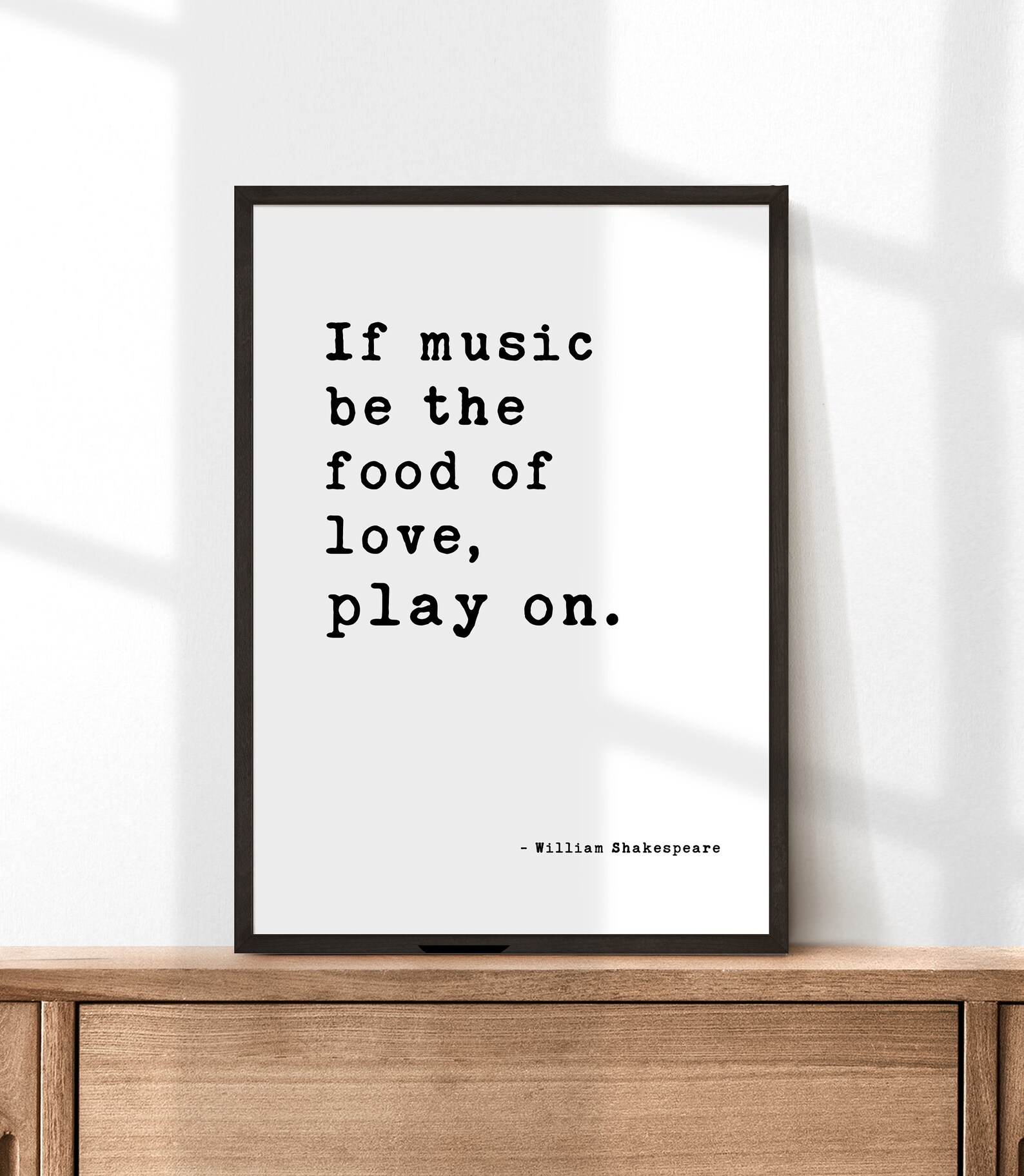 If Music Be the Food of Love, Play On, William