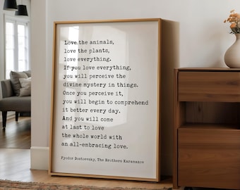 Fyodor Dostoevsky Wall Art,  White Nights Quote,  Typography Art Print,  Literature