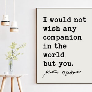 I would not wish any companion in the world but you. Shakespeare Quote Art Print - The Tempest, Wedding Quotes, Love Quotes, Shakespeare Art