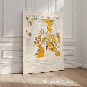 Fruto del Espíritu: amor, gozo, paz, paciencia, bondad. Gálatas 5:22-23. Lámina artística. imagen 3