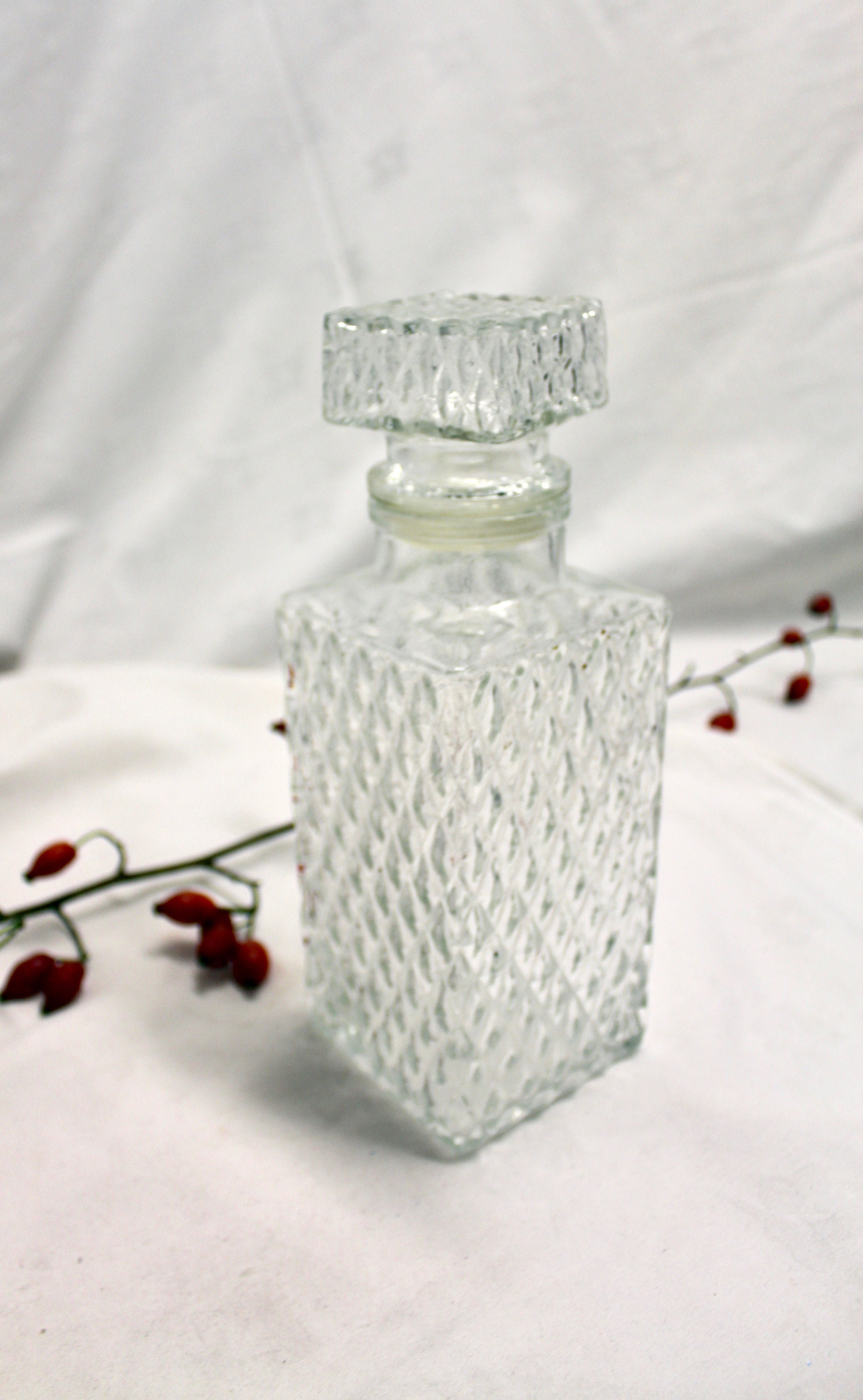 Vigne Vintage/Carafe en Verre à Whisky Verre Français Moulé