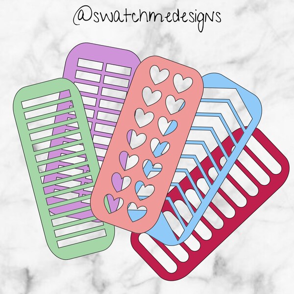 Makeup Swatch Stencil Etsy