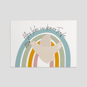 Karte zur Taufe | Karte zur Geburt | Babykarte | Christliche Karte | Grußkarte Segnung - Alles liebe zur Taufe