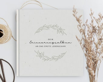 Baby Erinnerungsalbum | Babybuch | Babytagebuch | Meilensteinkarten | Babyalbum 1. Jahr - Erinnerungsalbum erstes Lebensjahr