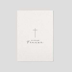 Trauerkarte | Kondolenzkarte | Beileidskarte | Postkarte - In stiller Trauer