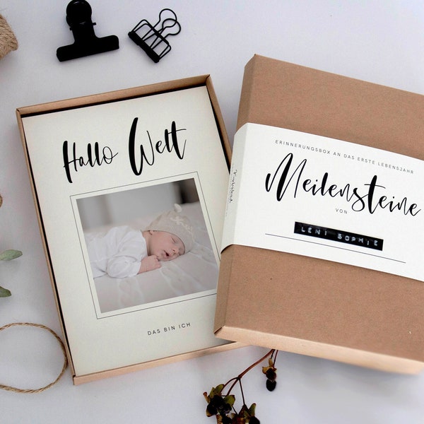 Baby Milestone Cards | Milestones Baby | Cards Baby Diary | Birth gift - souvenir box for the first year of life