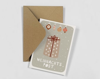 Weihnachtskarte A6 Postkarte | Weihnachten Karte | Advent Karte | Nikolaus Karte | Merry Christmas | Weihnachtsgeschenk - Weihnachtspost