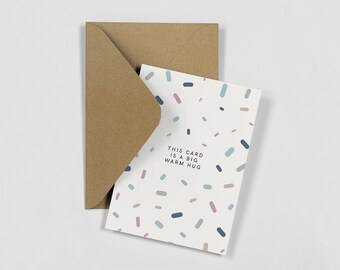 | thank you card | Birthday Card | Friend Card Greeting Card - Warm hug