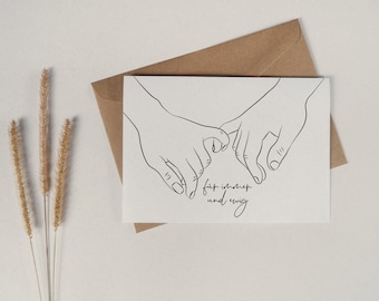 Hochzeitskarte | Glückwunschkarte Hochzeit | Grußkarte | Trauungkarte | Karte zur Hochzeit - Für immer und ewig
