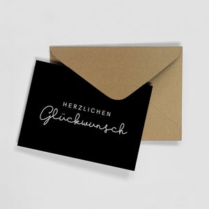 Glückwünschkarte Geburtstag | Geburtstagskarte | Grußkarte zum Geburtstag - Herzlichen Glückwunsch