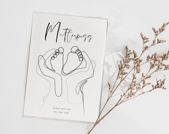 Maternity pass cover | Maternity pass cover | Pregnancy gift | Personalized maternity pass - Oneline Baby
