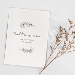 Mutterpasshülle | Hülle Mutterpass | Passhülle personalisiert - Beige