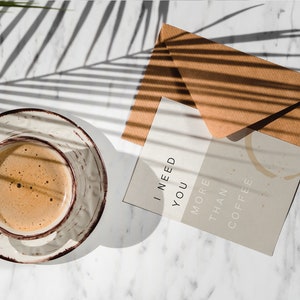 Postkarte Kaffee | Geburtstagskarte | Kaffeekarte | Grußkarte - More than coffee