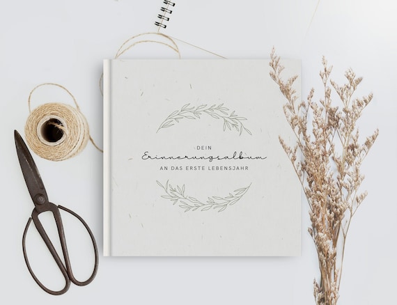 Baby Erinnerungsalbum | Babybuch | Babytagebuch | Meilensteinkarten | Babyalbum 1. Jahr - Erinnerungsalbum erstes Lebensjahr