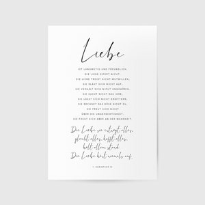 Bible verse Christian Poster Print Art Print Love 1 Corinthians 13 image 4