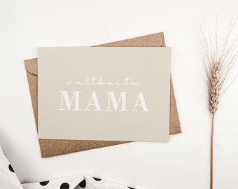 Postcard Best Mom | | Mama Card Greeting card | Mother's Day Card - World's Best Mom