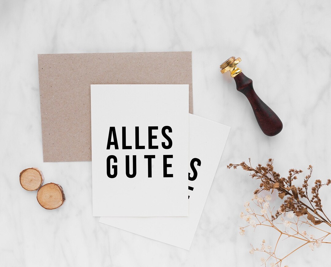 Alles gute Karte | Geburtstagskarte | Grußkarte | Glückwunschkarte