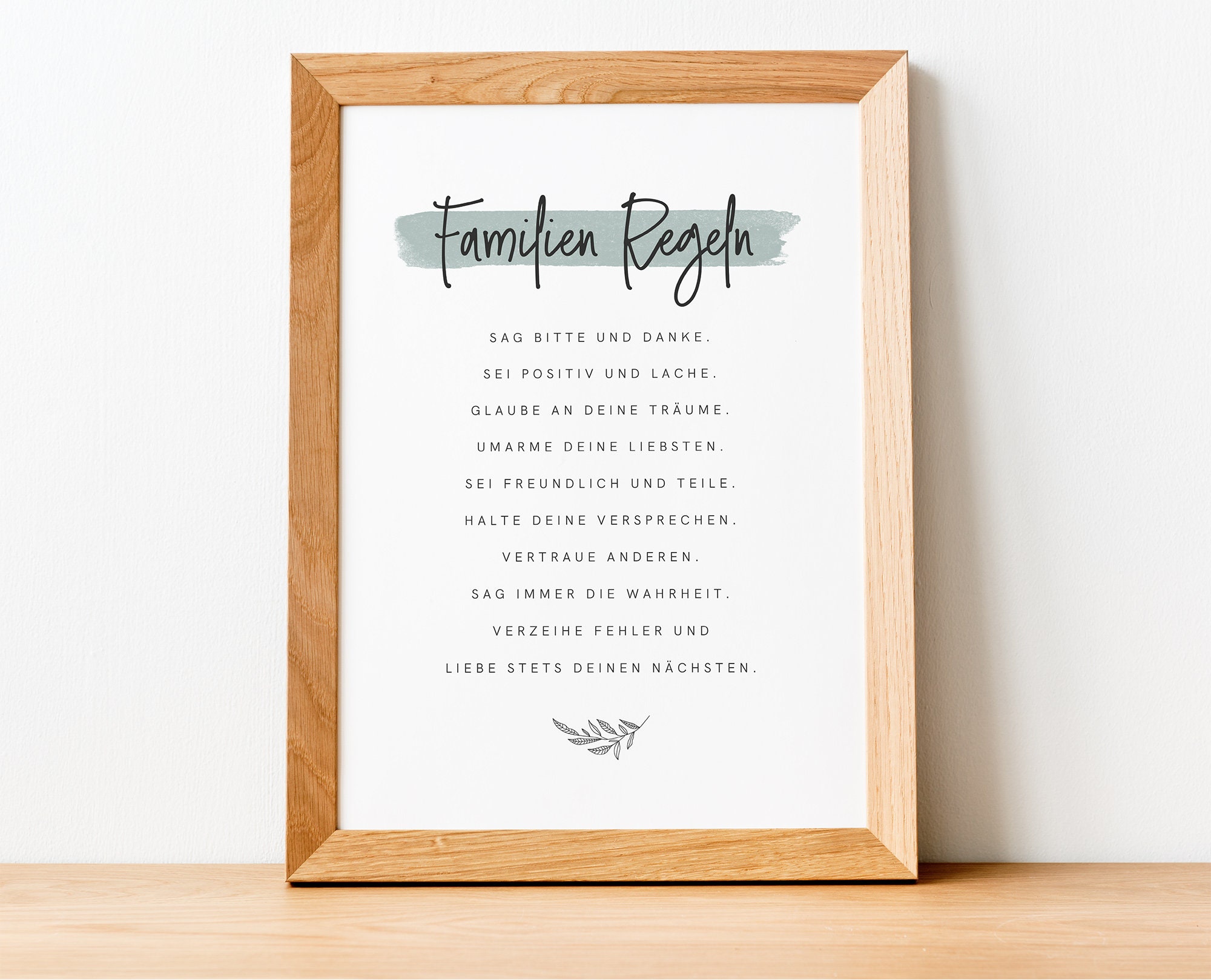 Familienposter Poster Familienregeln Geschenk Hochzeit Poster Familie Familien  Regeln