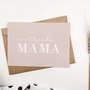 Postkarte Beste Mama | Mama Karte | Grußkarte | Muttertag Karte - Weltbeste Mama