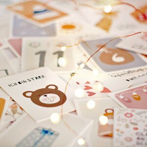 Adventskalender Kinder Affirmationskarten | Ermutigung | Kinder Mutmachkarten | - Ermutigungsadventskalender für Kinder