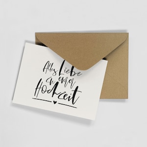 Postkarte Hochzeit | Glückwunschkarte | Grußkarte |  Hochzeitskarte - Alles Liebe Hochzeit