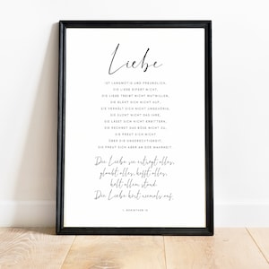 Bible verse Christian Poster Print Art Print Love 1 Corinthians 13 image 3