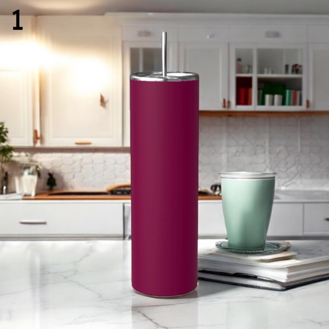 7 Different Solid Color Patterns, Custom Stainless Steel 20oz Skinny ...