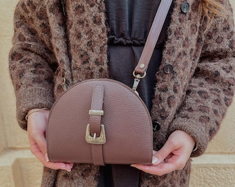 Skórzana torba w kolorze czekoladowego brązu