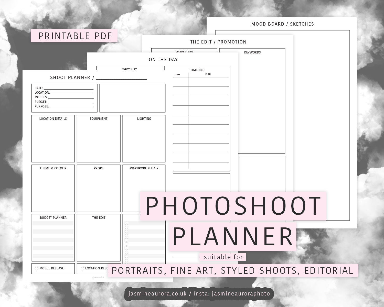 Photoshoot Planner Printable Download Portrait Fine Art Etsy Photoshoot Planner Printable Download Portrait Fine Art Etsy