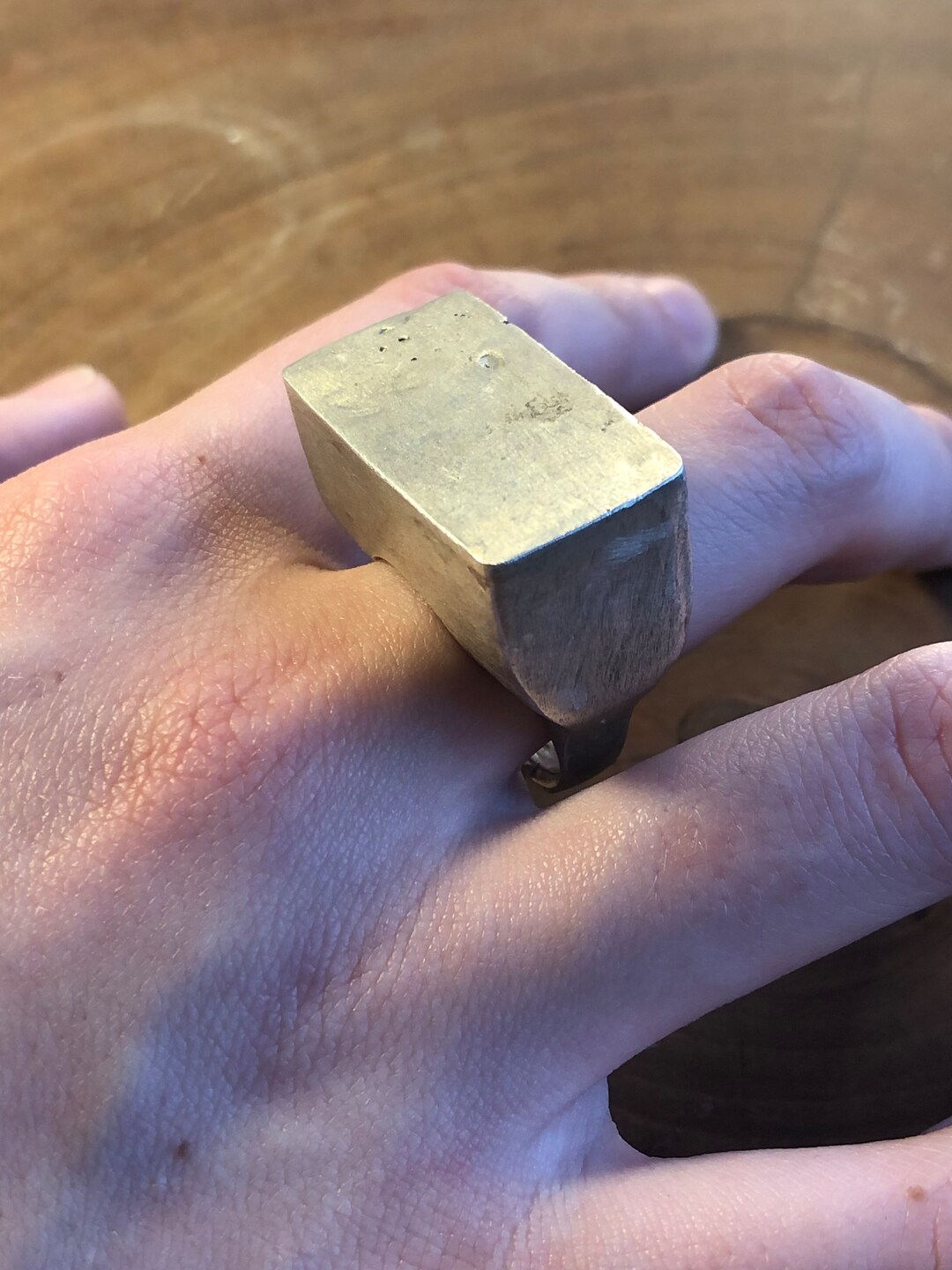 Genuine Silver-pure Silver-real Silver-handmade Silver- Brutalist ...