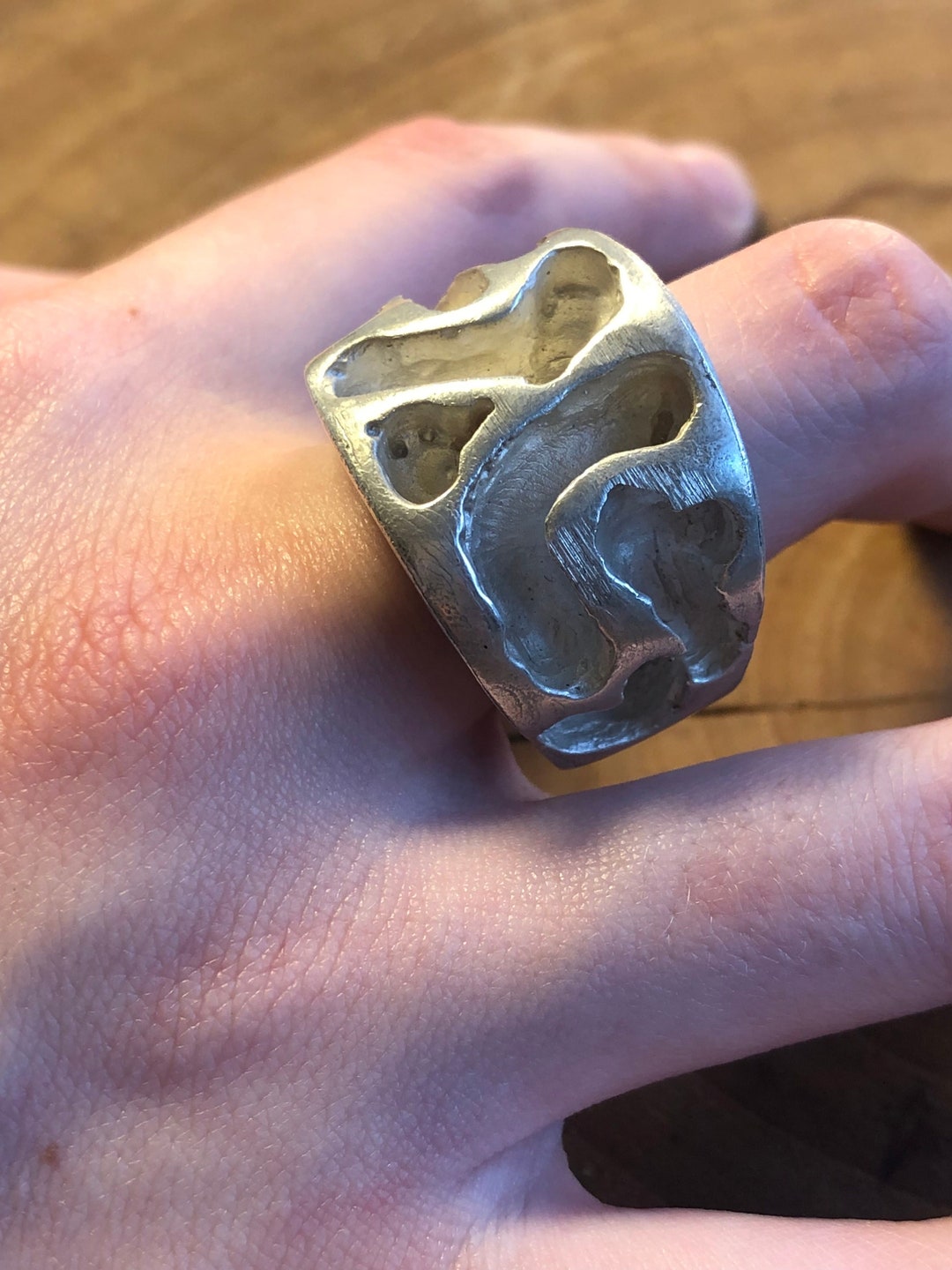 Genuine Silverpure Silverreal Silverhandmade Silver Brutalist Silver