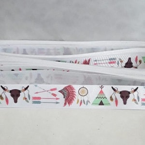 ruban gros grain coton indien buffe tente , 22 mm , vendu au mètre