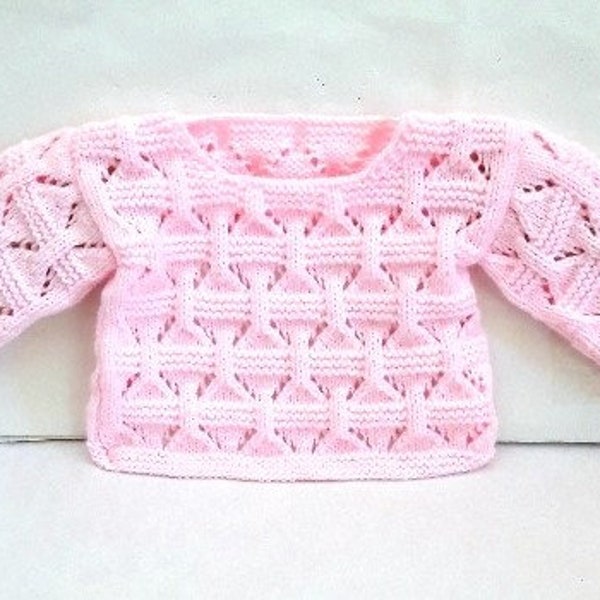 pull , cardigan , rose , fille , bébé , 0 a 3 mois , tricot, acrylique doux