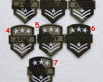 Wappen patch army grade baumwolle , camouflage , sticken , thermocollant , 7.5/6 cm