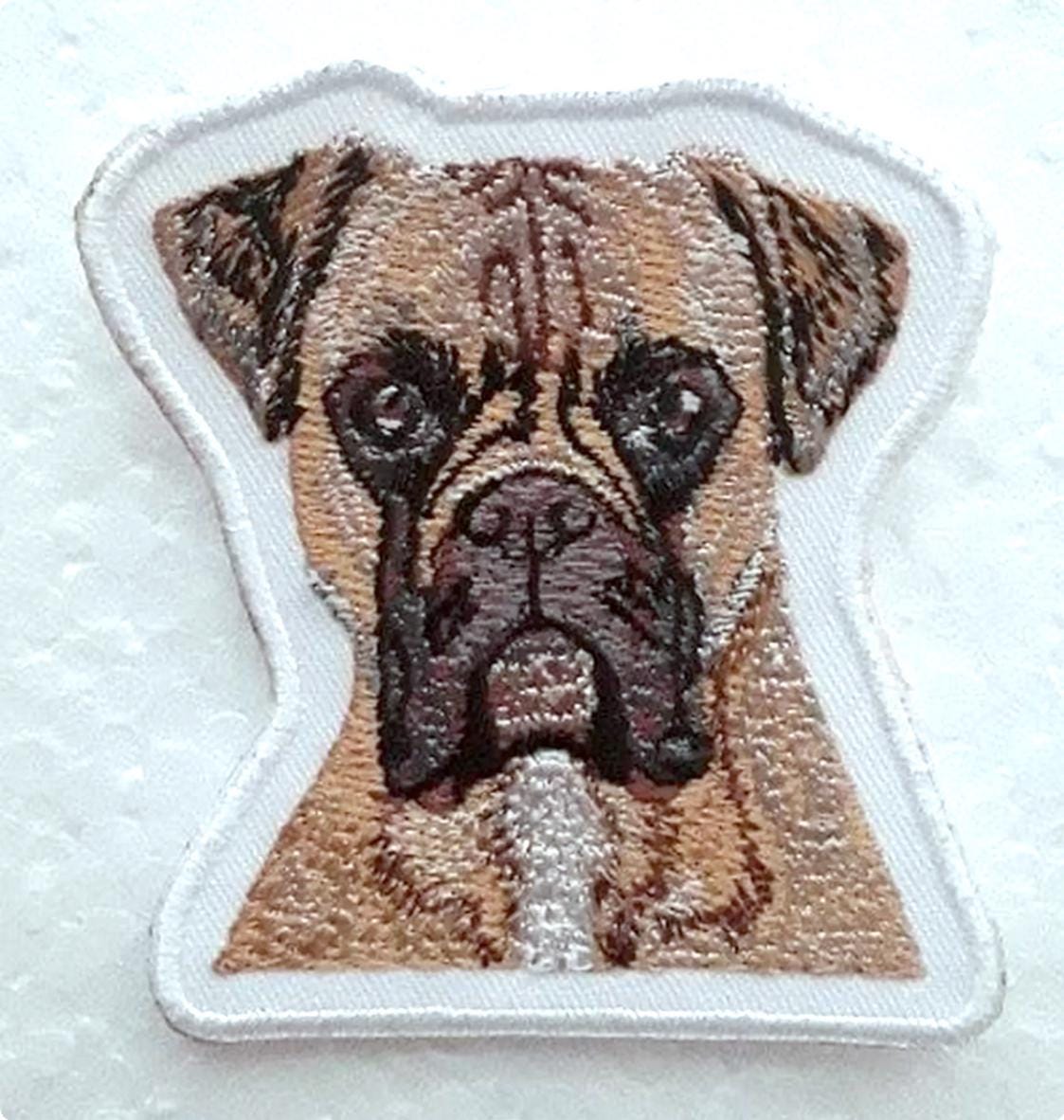 Toppa Boston Terrier Termoadesiva E Da Cucire - Ricamo Per Vestiti, Giacca, Jeans - 7,4 X 6,4 Cm - 4